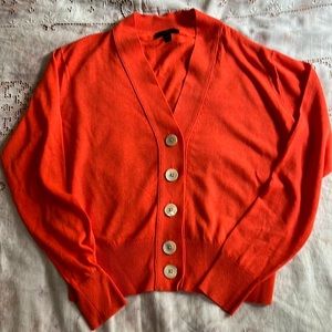 J. Crew Orange Cardigan Sweater